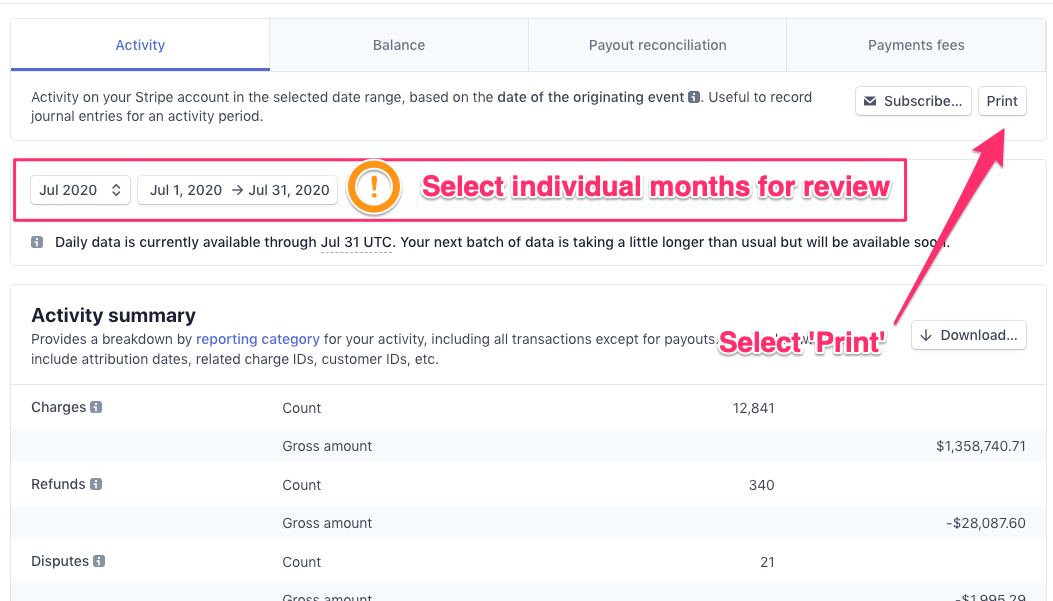 Stripe Reporting
