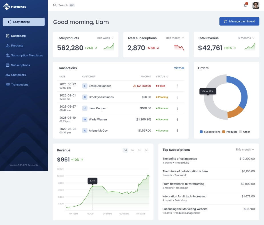 EPD Payments Beta Agentic