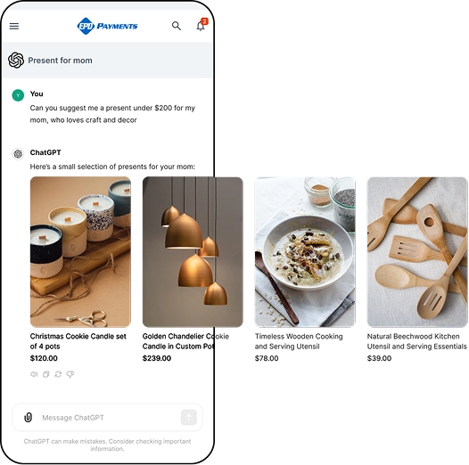 Start selling your products through ChatGPT demo